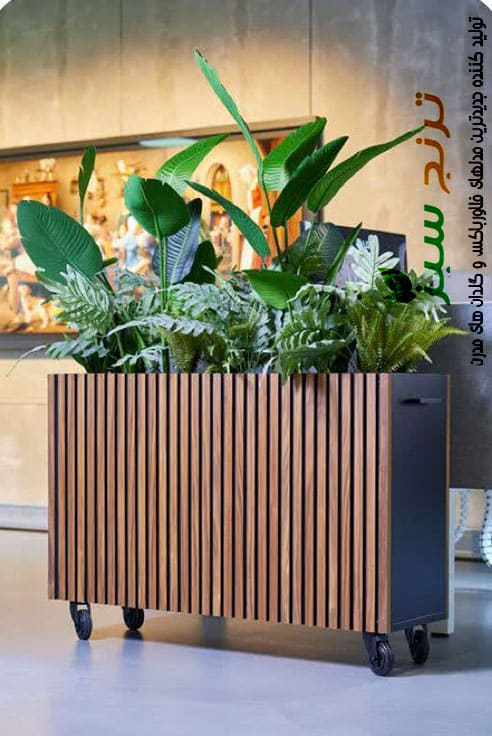 فلاورباکس چوب ترموود چرخدار