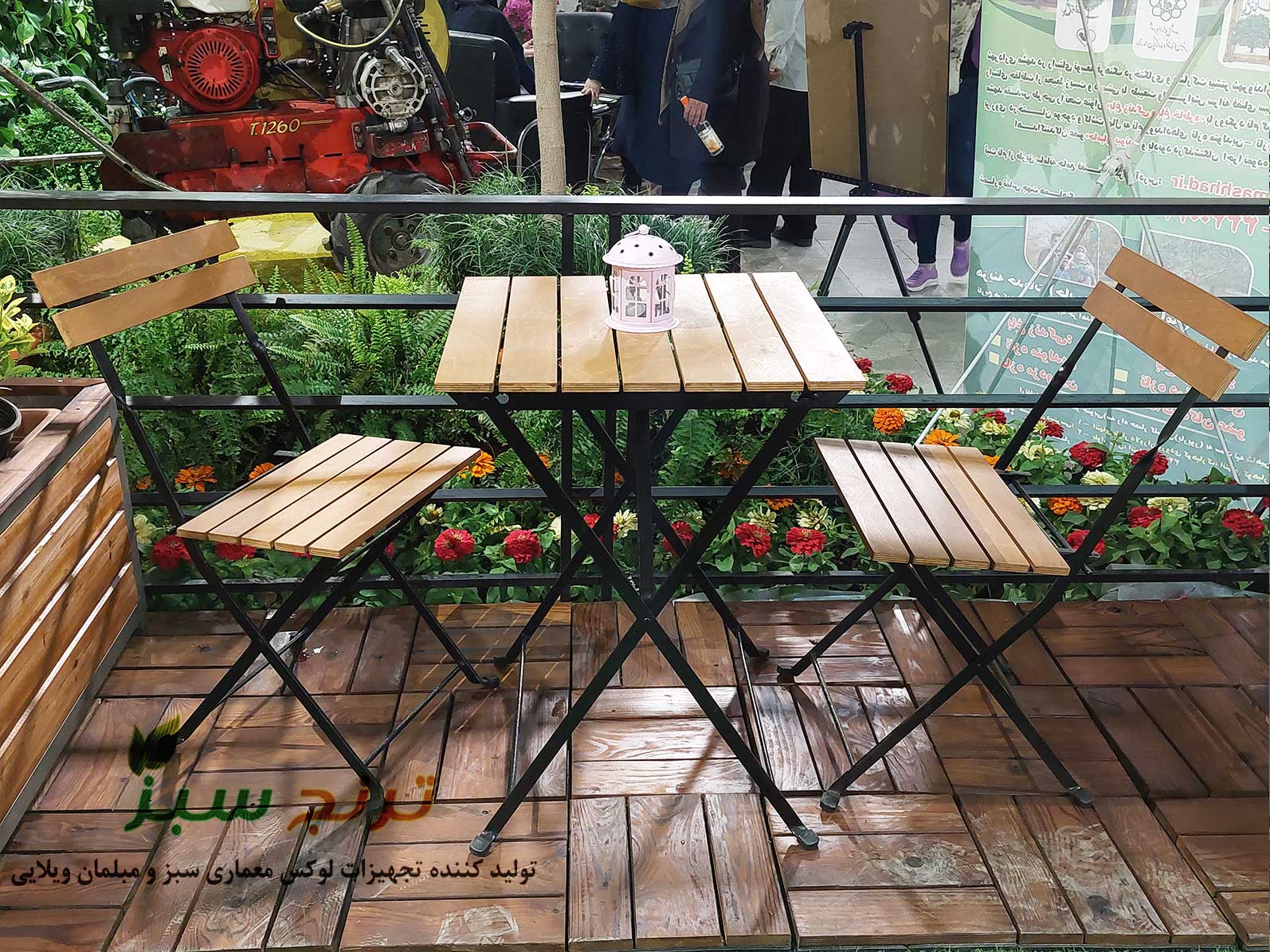 تولید کننده میز و صندلی تاشو دو نفره ایکیا مدل تارنو برای بالکن و تراس