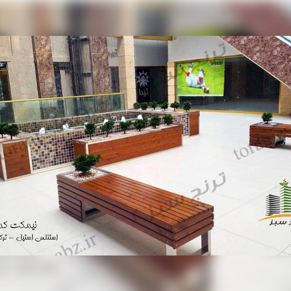 مدل های جدید نیمکت و گلدان و سطل زباله برای مجتمع تجاری
