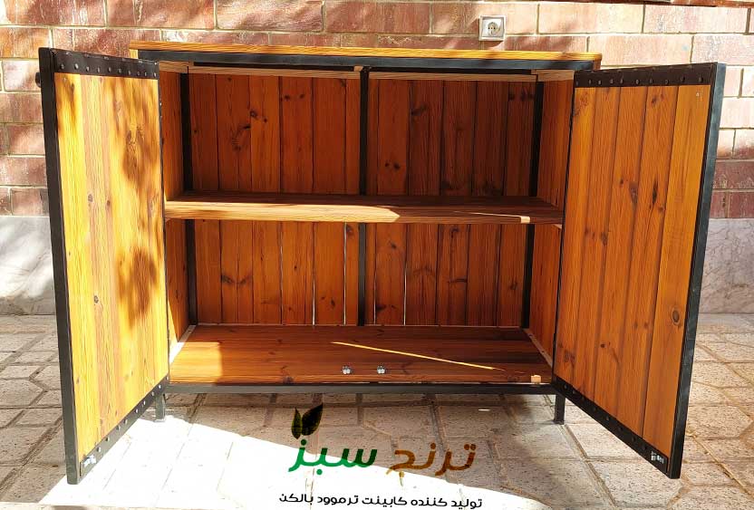 thermo-wood-cabinet-for-balcony-12 کابینت چوب ضد اب ترمو وود از نمای داخل