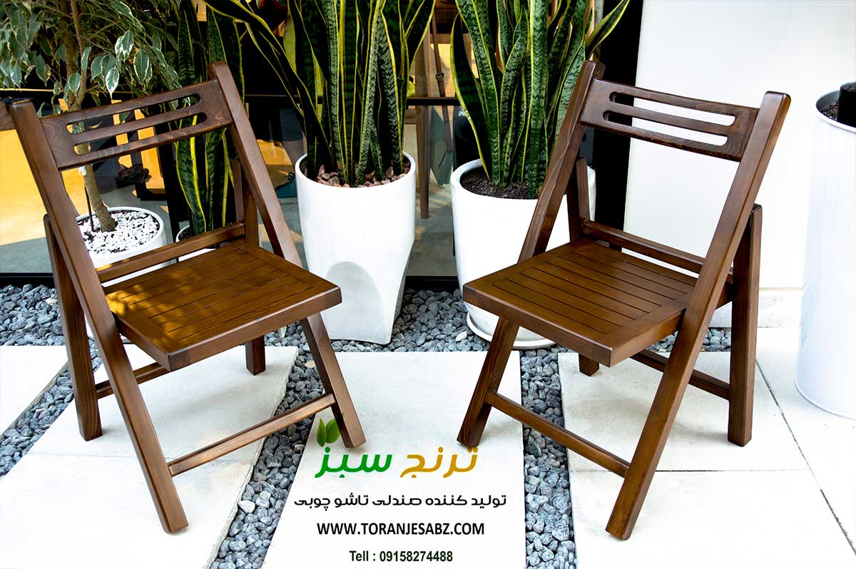 صندلی تاشو چوبی با قیمت مناسب و خرید اینترنتی، صندلی بالکن، صندلی تراس