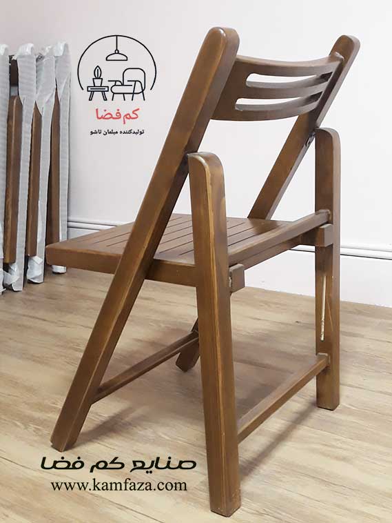 صندلی تاشو چوبی برای تراس