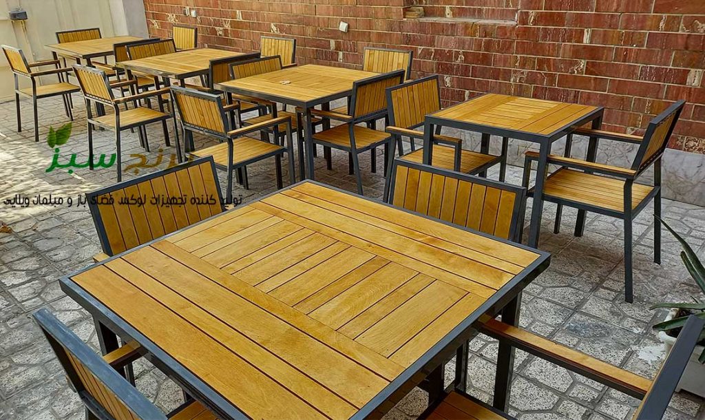 بررسی مشخصات و قیمت خرید میز و صندلی 4 نفره رستورانی فضای باز مدل بابیلا