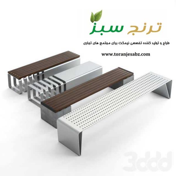 4 مدل نیمکت فلز و چوب و بتن مدل جدید بدون پشتی