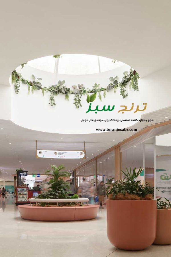 مبلمان داخلی مجتمع تجاری و مرکز خرید با دیزاین شیک و مدرن در جزیره کیش