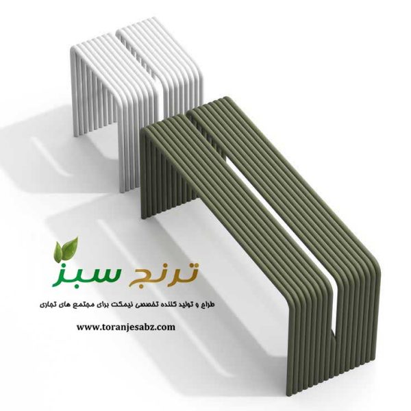 نیمکت فلزی بدون پشتی ساده و شیک