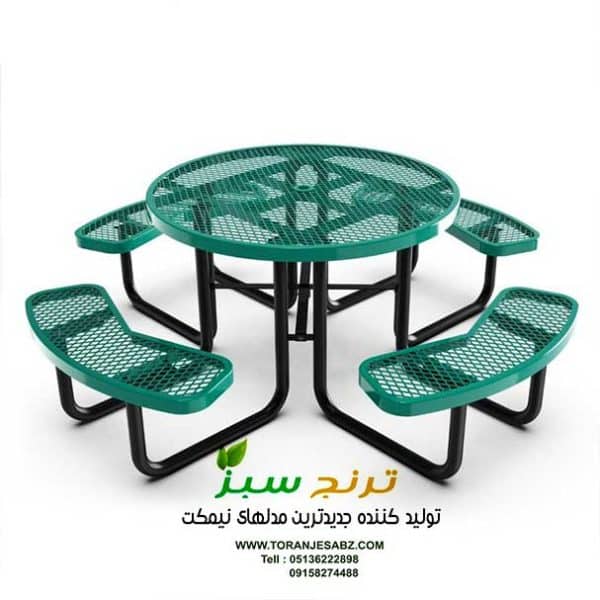 میز و صندلی دایره ای پیکنیکی دایره ای شکل
