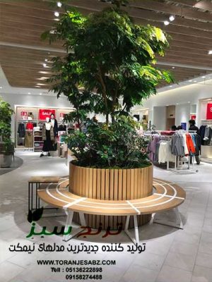 نیمکت دایره ای در مجتمع تجاری