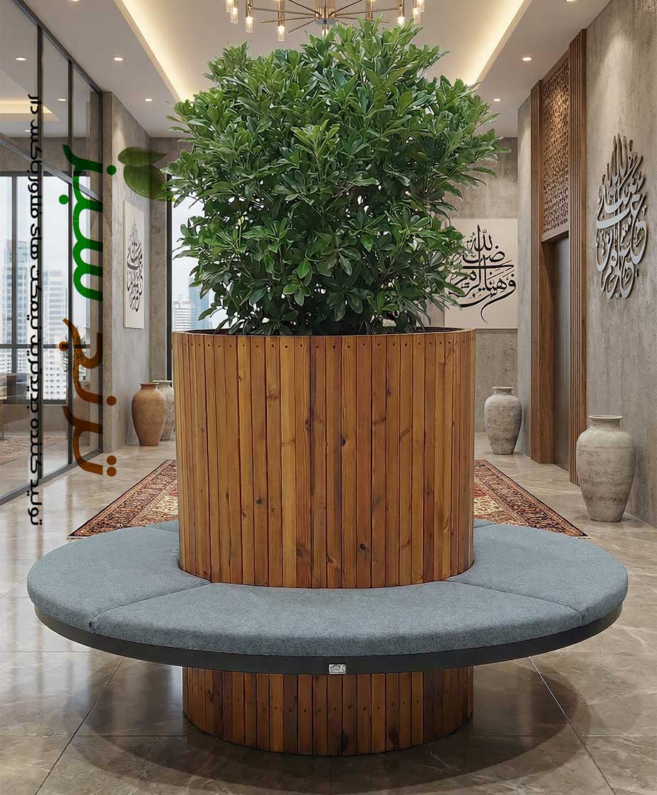 صندلی گرد دور درخت