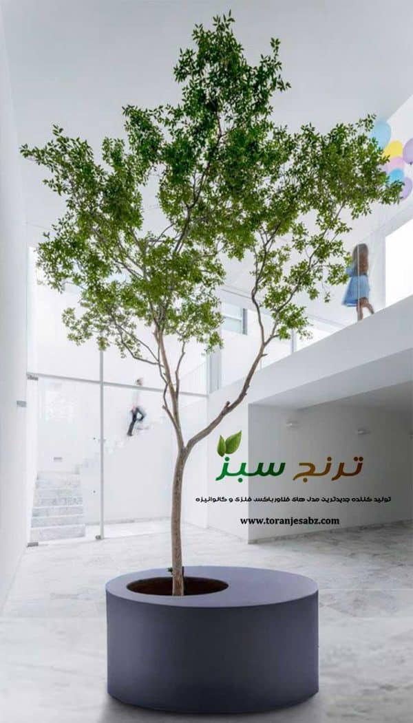 گلدان فلاورباکس دایره با نشیمن