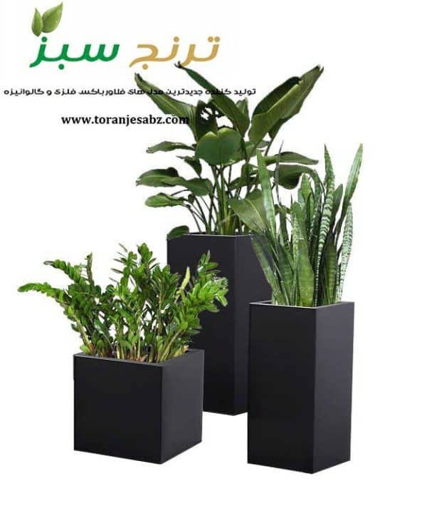 سایز های متنوع فلاورباکس مربعی گالوانیزه