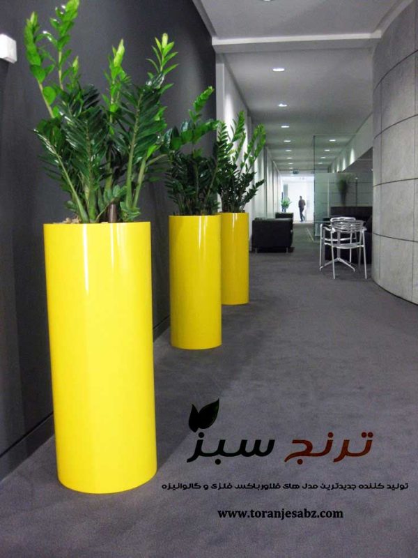فلاور باکس های رنگی دایره ای برای لابی مجتمع