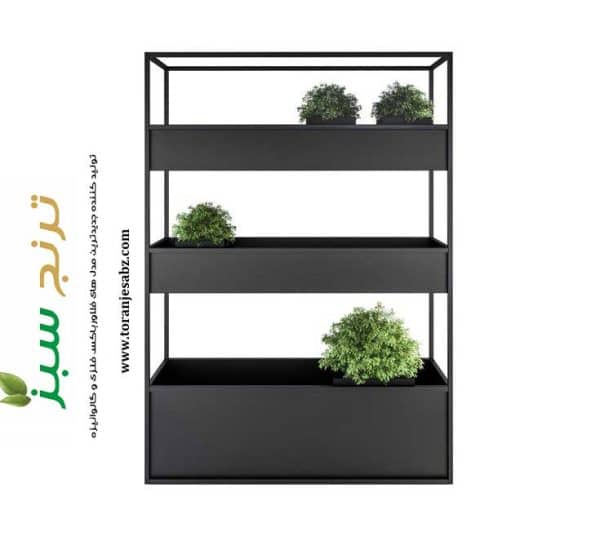 فلاور باکس چند طبقه فلزی گالوانیزه پایه دار