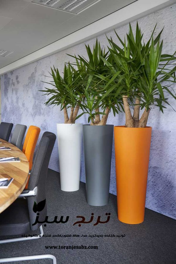 فلاور باکس های رنگی دایره ای برای لابی مجتمع