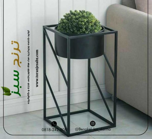 فلاورباکس فلزی و گالوانیزه با مدل زیبا و جدید دارای پایه مربعی